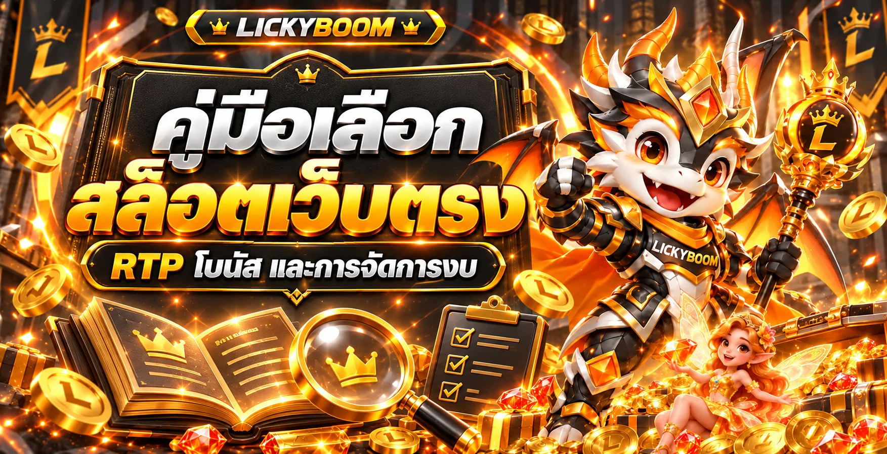 LICKYBOOM คู่มือเลือกสล็อตเว็บตรง RTP และโบนัส